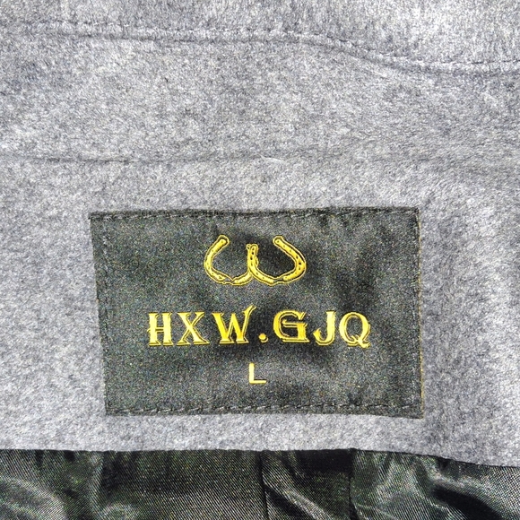 grey pea coat - Picture 5 of 9